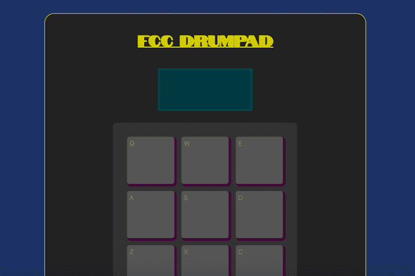 Screenshot of my Drum Machine App