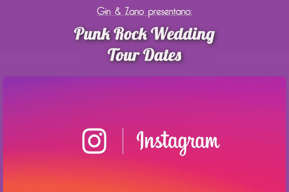 Screenshot of the Punkrock Wedding website